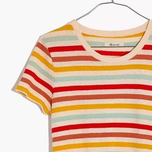 Madewell Lo-Fi Shrunken Tee in Lennie Stripe